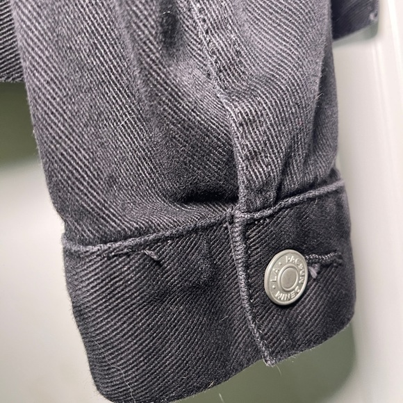 Black PacSun Denim Lace-Up Jacket Size Medium - Picture 4 of 4